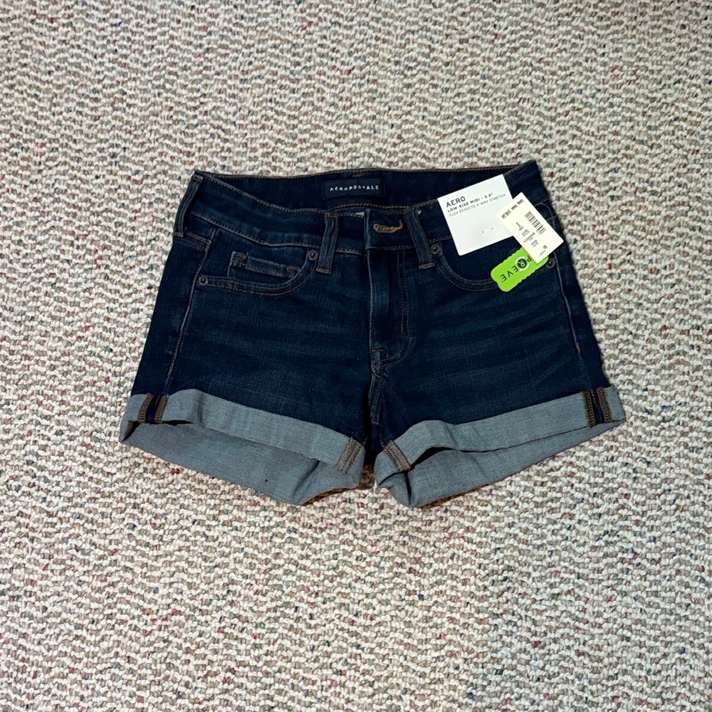 Aeropostale Women's Deep Indigo Jean Shorts
